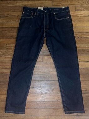 Levi's 512 Men's Jeans Size 36x30 Blue Dark Wash Stretch Slim Taper Pants NWT